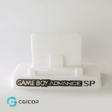 support nintendo game boy advance sp 3d print model - Mito3D