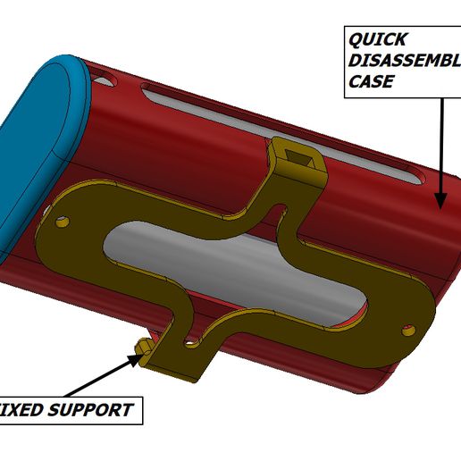 suporte pacote 2s 18650 bateria rápido montagem caso bainha 21700 leão li lon lipo 3D print model - Mito3D