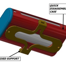 apoyo paquete 2s 18650 batería rápido montaje caso funda 21700 león li lon lipo 3d print model - Mito3D