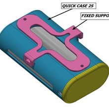 apoyo paquete 2s 21700 batería rápido montaje caso funda 18650 león li lon lipo 3d print model - Mito3D