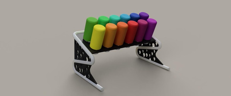 destek boya Sanat boyama mobilya vinil akrilik model Paskalya ev ders çalışma oyuncak 3d print model - Mito3D