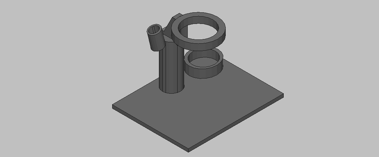 Unterstützung klein Mikroskop Vergrößerung Glas Schraube Anzahlung Prüfer Tipps Halter Stand Elektronik 3d print model - Mito3D