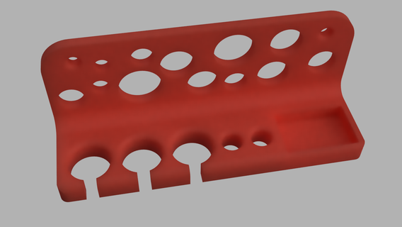apoyo herramientas cincel destornillador taller carpintería 3d print model - Mito3D