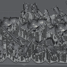 supportato castle pattern robot 30k 40k horus eresia thehorusheresy warhammer castellax kastelan automi 3d print model - Mito3D