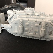 supported iw siege tank shield vindicator iron warriors 3d print model - Mito3D