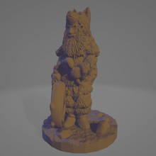 supportless wolf shaman game 28mm paleolithic stone age fantasy dnd cavemaster paleomythic heathen 3d print model - Mito3D