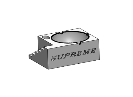 supreme ashtray ashtray supreme smoking  3d print model - Mito3D