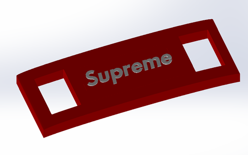 supreme joint buckles air force af1 sup shoes sneakers sneakerhead sneaker red brand laces 3d print model - Mito3D