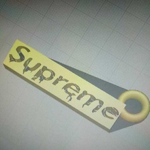 supreme key chain keychain 3d print model - Mito3D