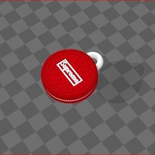 supreme oreo keychain gadget red key style 3d print model - Mito3D