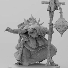 supreme rat plaguelord 28mm resin sla wizard caster general ratman flail plague priest warhammer warhammer_fantasy skaven 3d print model - Mito3D