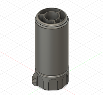 surefire warden airsoft silencer suppressor socom m14 dummy extension 3d print model - Mito3D