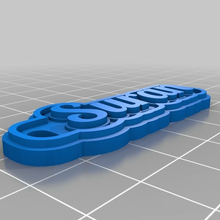 su özelleştirilmiş anahtarlık 3d print model - Mito3D