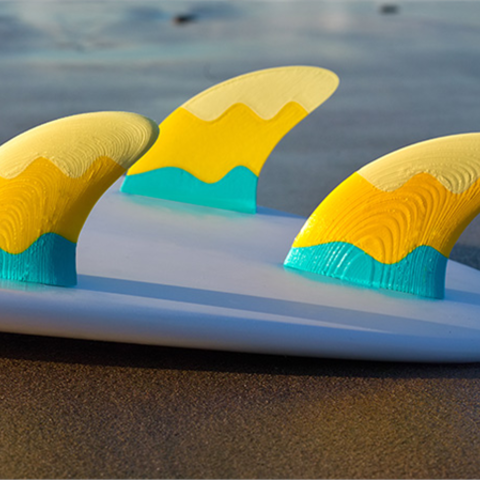 surf Flossen Wellen tool 3D print model - Mito3D