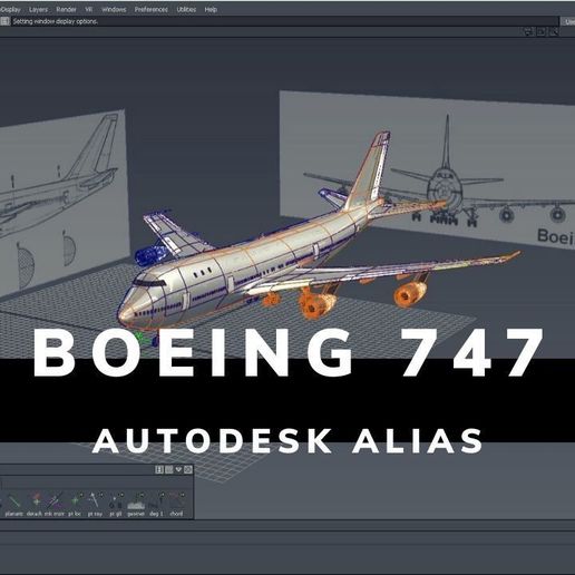 surface modèle Boeing 747 avion civil transport Airbus air espace mouche résine dnd sla nasa persévérance porcin banque panneau perforé 3D print model - Mito3D