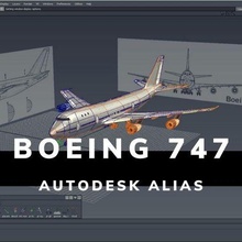 Oberfläche Modell boeing 747 Flugzeug bürgerlich Transport Airbus Luft Platz Fliege Harz dnd sla NASA Ausdauer Schweinchen Bank Steckbrett 3d print model - Mito3D