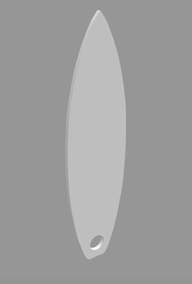 surfboard keychain surf board 3d print model - Mito3D