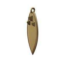 surfboard pendant 3d print model surf wave keychain necklace jewelry printable gold jewellery pendants charm bracelet bracelets silver sterling ornament ocean sea barrel 3d print model - Mito3D