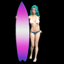 surfer girl 1 3d print model - Mito3D