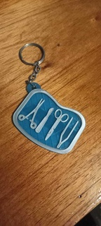 surgical instrument key ring keychain maker tools scissors scalpel operation surgeon hospital medicine 3d print model - Mito3D