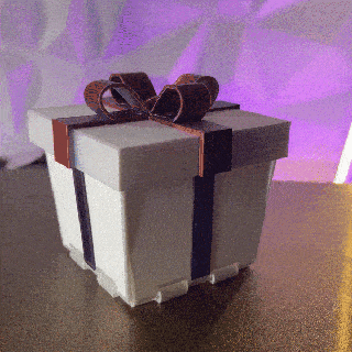 sorpresa scatola casa mezzo dito Natale regalo scherzare divertente medio santa pacco 3d print model - Mito3D