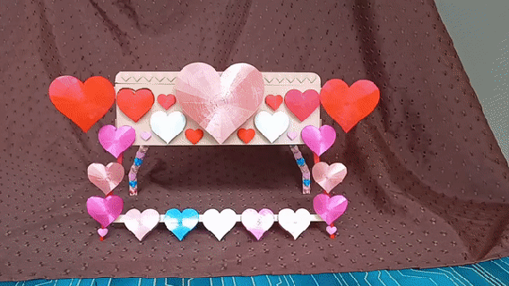 sorpresa caja amantes san valentin día mecanismo amor corazón corazones presente regalo declaración romántico 3d print model - Mito3D