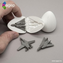 oeuf surprise 6 minuscule jet fighter gadget benchmark collectible easter easteregg jetfighter gift kinderegg kindersurprise printinplace stockingstuffer stresstest surpriseegg toy f14 deltawing swing variable sweep swept 3d print model - Mito3D