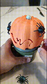 Überraschung Kürbis Zuhause Haus Halloween Spinne Schläger Skelett Kopf Schädel unheimlich Angst halloweenxcults 3d print model - Mito3D