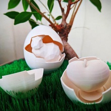 sorprendente huevo imprime en el interior casa kinder ocultas de pollo bunny la pascua sorpresa 3d print model - Mito3D