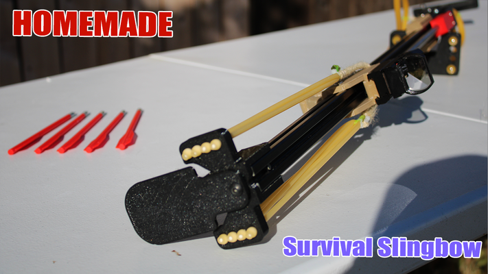 survival slingbwo slingbow homemade mechanical design 3d print model - Mito3D