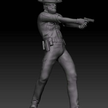 survivant shérif 50 mm table jeu zombi 3d print model - Mito3D