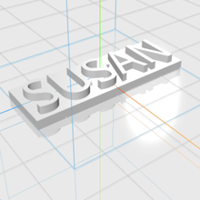 susan letters name female 3d gift 3d print model - Mito3D