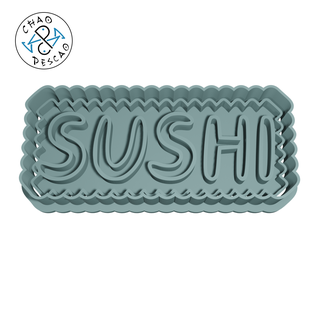 Sushi kawaii 12 biscotto taglierina fondente polimero argilla Pasticcino cottura compleanno francobollo Onigiri nigiri Giappone 3d print model - Mito3D