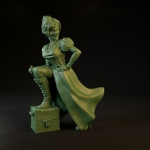 susie box professionally pre-supported rogue fantasy dnd girl female thief witch 3d print model - Mito3D