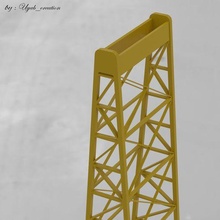 suspension bridge support architecture structure design construction pole 3d print model - Mito3D