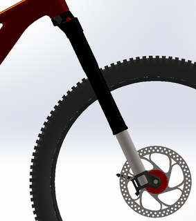 Suspension beabsichtigen Berg Fahrrad Gabel Komponente 3d print model - Mito3D