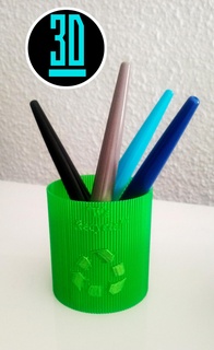 sostenible lápiz soporte reciclar 3d print model - Mito3D