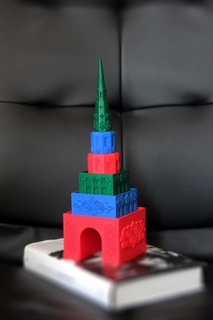 suyumbike tower tatar ornaments kazan ornament toy constructor 3d print model - Mito3D