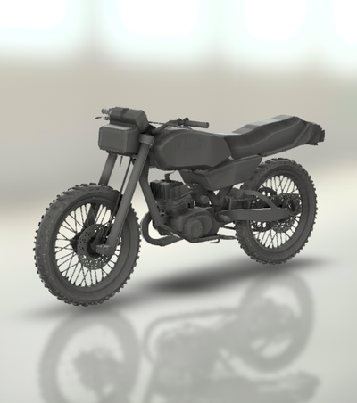 suzuki ax 100 moto bicyclette moteur vélo two wheeled véhicule motard sport turbo roadster hachoir 3d print model - Mito3D