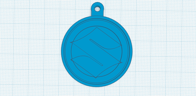 suzuki keychain key ring logo 3d print model - Mito3D
