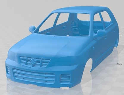 suzuki maruti Alto 2012 stampabile corpo macchina alto fessura scalextric tamiya rc miniz passatempo micro 3d print model - Mito3D
