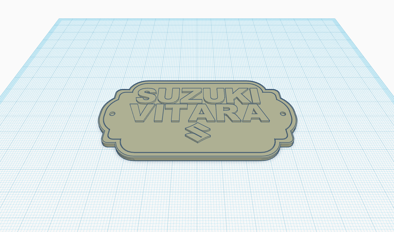 suzuki isim tabak Vitara 3D print model - Mito3D