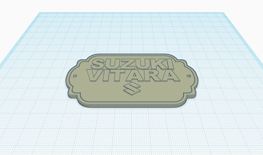 suzuki nombre plato vitara 3d print model - Mito3D