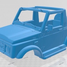 suzuki samurai convertible imprimible coche juego ranura scalextric tamiya rc miniz rastreador 1-10 1-14 1-32 1-24 3d print model - Mito3D