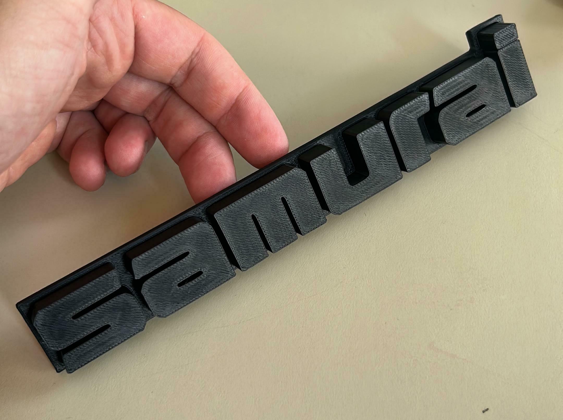 suzuki samurai logo firmar emblema coches coche vehiculo sj413 sj 3D print model - Mito3D