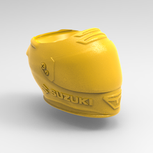 suzuki subliplast motocicleta casco mate compañero calabazas carreras polímero 3d print model - Mito3D