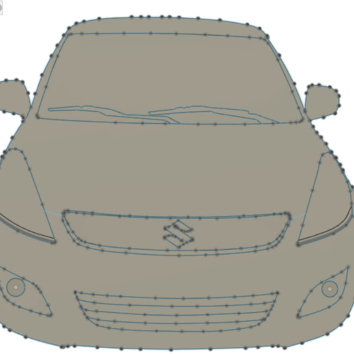 suzuki rápido 2d coche vehiculo 3D print model - Mito3D