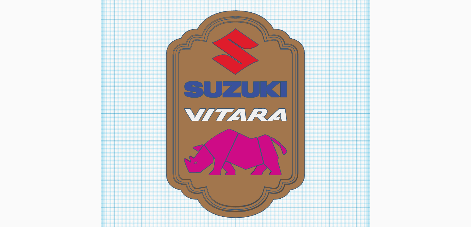 suzuki Vitara logo 1958 3D print model - Mito3D
