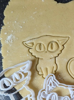 suzume Daijin biscoito cortador animação filme gato neko Kawaii fofa animal pequeno biscoitos 3d print model - Mito3D