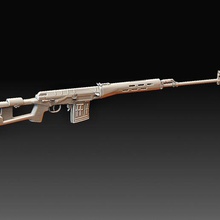 svd Dragunov attrezzo Armi arte alto poli giocattolo pistole fucile 3d print model - Mito3D